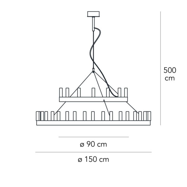 Chandelier dimensioni XXL