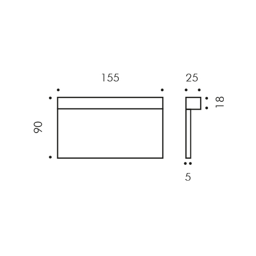 5cento rettangolare dimensioni